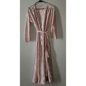 Tom Bezduda BARAD & CO Vintage Classy  Robe Nylon Pink Petite W/lace USA ILGWU